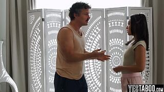 Small Oriental teen lets large knob sick ally screw her hirsute lil vagina hardcore