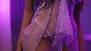 Sex Doll Alina Banged in purple watch throughout camisole