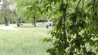 See me from Behind Trees when I make Exposed in Park and Milking My Titties