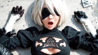 Nier Automata Hardcore,Creampie & Mulit Cum-YoRHa-NieR:2B(CG-Comics)-Aipornmix-[Generated Ai]