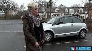 Can Everybody Watch my Twat? Barefaced Bree Branning Flashing and Pissing for UK-Flashers