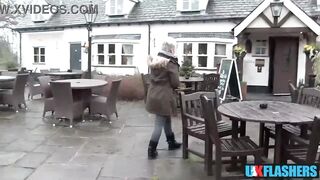 Can Everybody Watch my Twat? Barefaced Bree Branning Flashing and Pissing for UK-Flashers