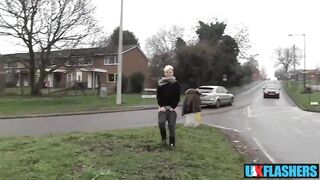 Can Everybody Watch my Twat? Barefaced Bree Branning Flashing and Pissing for UK-Flashers