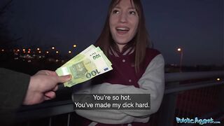 Public Agent - Sexy brunette hair dances for me in PUBLIC in advance of I bang her hard