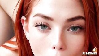 Screwing step sis in twat and booty at home Redhead hotty climax and large booty anal - Virtual Sex [AI generated]