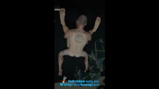 Bird's eye view to our bedroom - real female climax, feet up and prostate massage