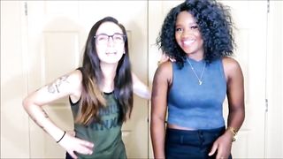 Amateur lesbian couple hot kiss