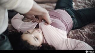 Step Dad Freezes Stepdaughter And Bangs Her To Multiple Orgasms