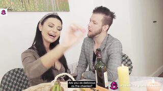 Romantic Brunette hair French MILFs bangs with Youthful Lover