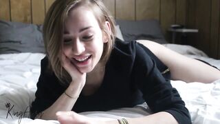 Nerdy Beauty Bangs Herself with Large Sex tool