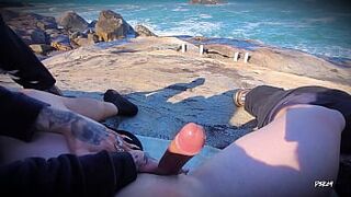 Sea and Masturbation - The Most good Jizz flow