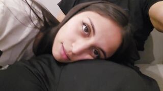 I defiance my ally to watch my biggest knob and this babe doesn't hesitate to try it.