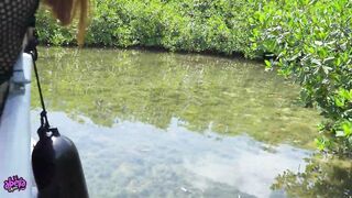 RISKY OUTDOOR SEX on a secret island! i got CREAMPIED ON A BOAT! POV