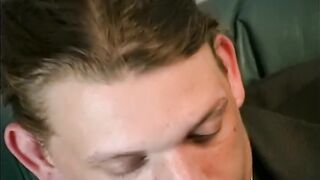 The teenage brunette hair involved in a coarse and wild screw