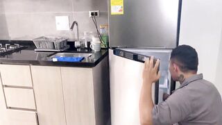 I talk to the electrician and we end up banging previous to this chab leaves – Dilan Clavijo and Camila Henao
