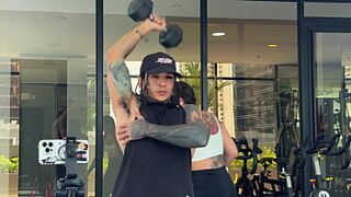 A perspired, rock hard dude at the gym asks a neighbour in the building to smell his ramrod so this guy can bang her later.