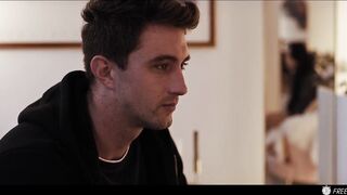 Pick Me Cutie - Cute Brunette hair Freeze Banged and Swallowing Cum