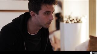 Pick Me Cutie - Cute Brunette hair Freeze Banged and Swallowing Cum