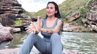 Wild sex with a follower I discovered in the river where I was bathing