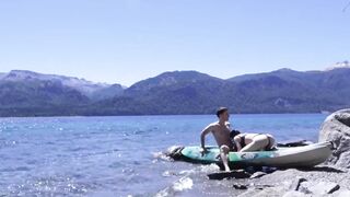 Lascivious teen pair gets caught having sex on public beach - BIGGEST spunk flow amateur