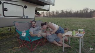 Would u go camping with us? Quick outdoor screw PAWG creampie