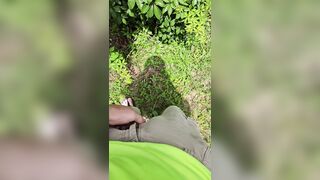 Aaron Skeetman Peeing In The Grass In Flip Flops