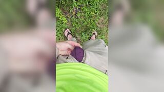 Aaron Skeetman Peeing In The Grass In Flip Flops