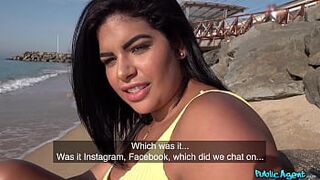 Public Agent - Her large melons bouce during the time that getting screwed in the outdoor pool