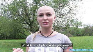 PublicAgent Glamour model with large melons bangs