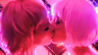 Lesbian soft kissing