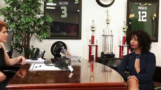 A Threesome Interaccial with a Sexy Redhead. 