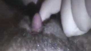 Lesbians! Hot girl sucking on giant clit! Amateur!