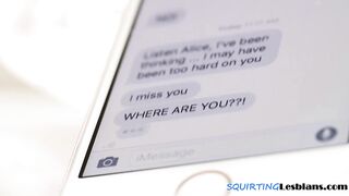 Gorgeous les babes squirt in group scene 