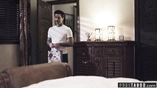 PURE TABOO Step-Brother Catches His Step-Sis Banging Step-Daddy