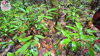 Thai teenager walks around picking mu and gets drilled in the vagina. Thai audio.