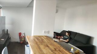 caught my stepdad masturbating and I did the same, anal masturbation and DP on the k