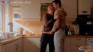 Kitchen make out with stepsister, giving a kiss & fingering - fleshly teasing moments