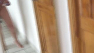 Previous to going out to the beach to show off, I shave my curly twat to put on my bikini