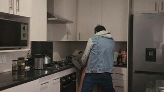 Screwing my concupiscent stepsister in the kitchen and giving her the creampie this babe merits