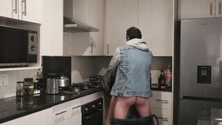 Screwing my concupiscent stepsister in the kitchen and giving her the creampie this babe merits