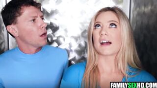 Amazing four parody step family trio