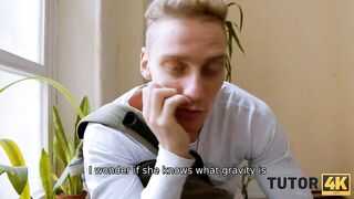 TUTOR4K. It's hard to make no doubt of but modest physics teacher accedes to widen her legs