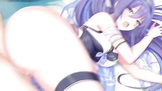 cute chicks drilled on beach