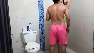 The argument and fight with my ex-boyfriend ends in a delightsome bang in the washroom