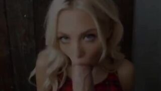 Marvelous blond country doxy sucking a large dong at her farm (AI-Generated)