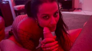 Red light evening for the hawt Italian slutty