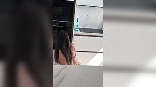 I was so lustful ! So this chab banged me in the kitchen !