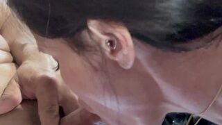 Thong On Stories - It Rains cum on my Biggest bazookas from a Large Thong On Stretching & Resizing his GAP.❤