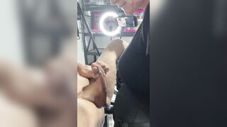 Thong On Stories - It Rains cum on my Biggest bazookas from a Large Thong On Stretching & Resizing his GAP.❤