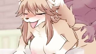 fur animation Doggy position creampie